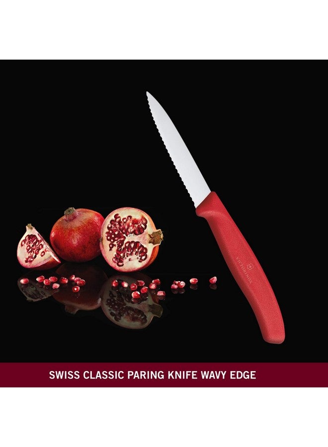 Victorinox Victorinox VIC-6.7631 Swiss Classic Paring 3¼"" Serrated Spear Point Blade 5/8"" Width at Handle Red, Multicolor, m  - Image 3