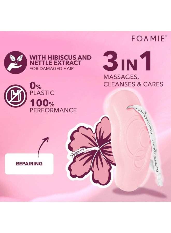 FOAMIE Hibiscus Shampoo Bar for Damaged Hair - Image 4