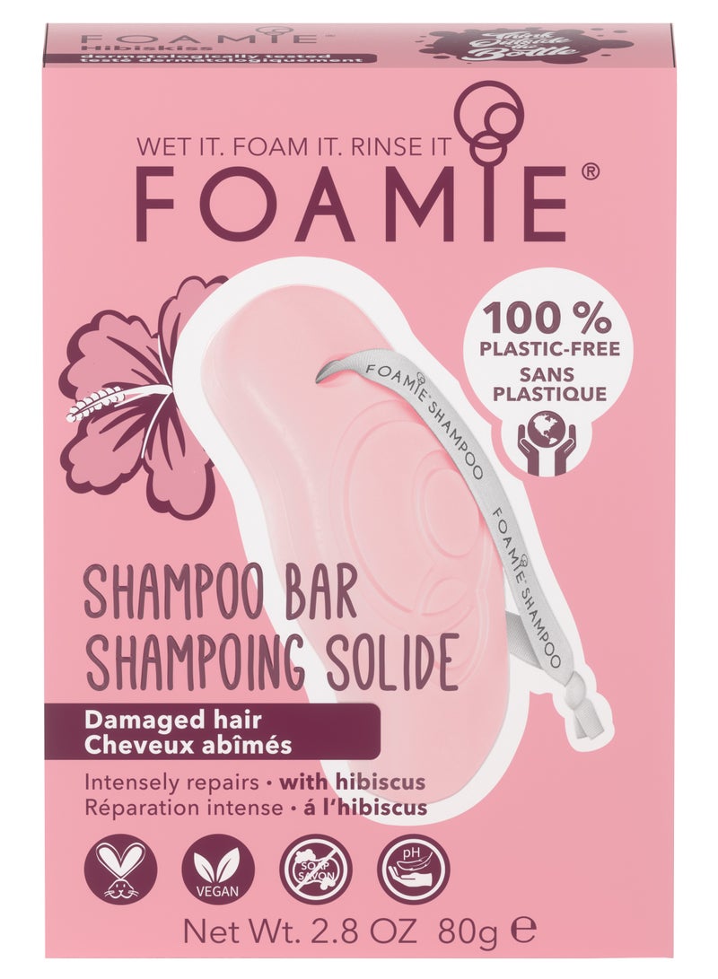 FOAMIE Hibiscus Shampoo Bar for Damaged Hair - Image 1