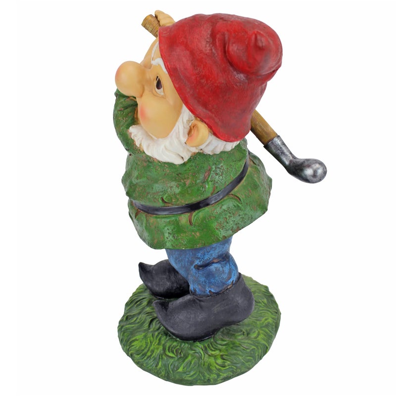 Design Toscano Bigey Burt Funny Golfing Garden Gnome Statue, 12 inch, Polyresin, Full Color - Image 5