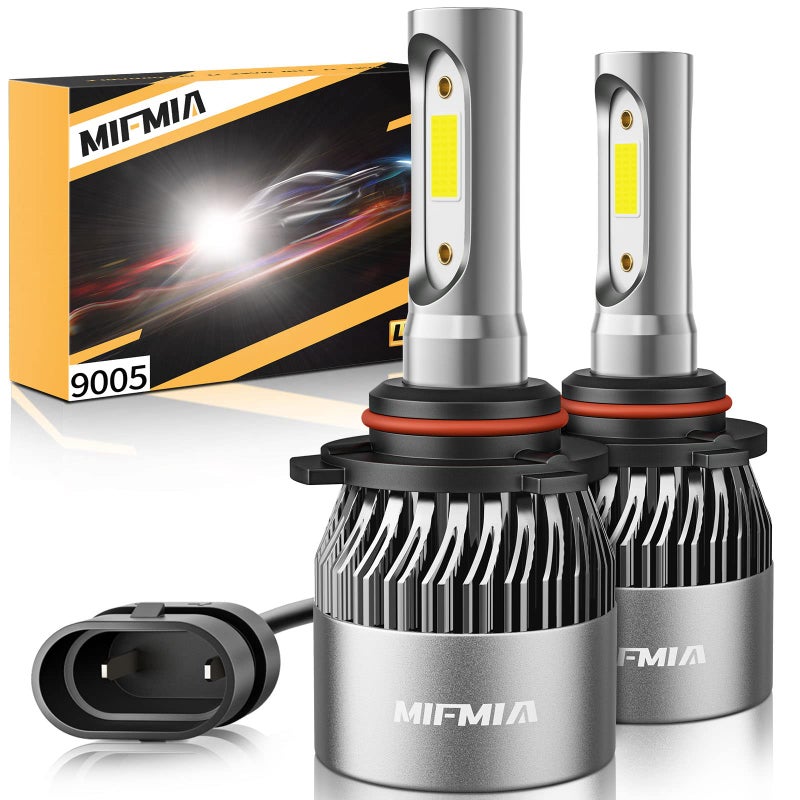 MIFMIA ðŸ«ðŸ¢ðŸ¢ðŸ§/ð–§ð–¡ðŸ¥ Bulbs 6500K White 800% Brightness 40000LM, Non-Polarity Plug and Play with Fan, IP68 Waterproof Off-Road Lights, Pack of 2 - Image 1