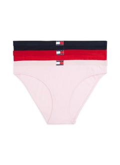 TOMMY HILFIGER Women's 3 Pack Bikini Briefs - Cotton, Multicolor  - Image 2