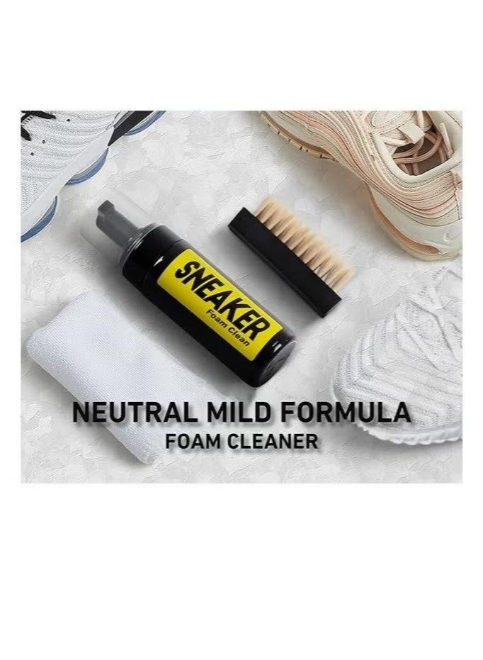 بيكي مجموعة تنظيف الأحذية بيكي، مُنظِّف الرشاقة بدون ماء خاصة بالحذاء الرياضي (5.3 أونصة) مع فرشاة الأحذية ومعدة من الفايبر الدقيق، مجموعة تنظيف حذاء رياضي عالية الجودة المحمولة، تعمل على معظم أنواع الأحذية - Image 5