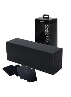 Vault X Vault X Exo-Tec Card Box 450+ Storage with Detachable Magnetic Lid, Dividers & Foam Fillers to Organize Deck Boxes, Toploaders, TCG/CCG & Sports Cards (Black)  - Image 1