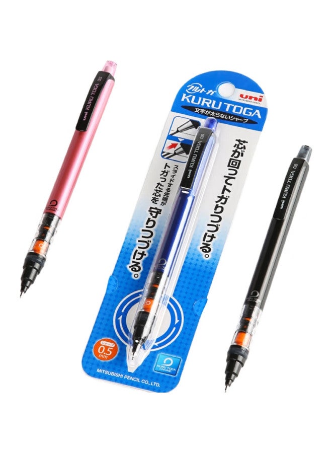 Uni قلم رصاص ميكانيكي ميتسوبيشي (يوني) كورتوجا، 0.5 مم، رصاص دوار تلقائي، مقاوم للكسر، للرسم، الطلاب، الامتحانات، والأنشطة، M5-452، برميل وردي، قلم واحد - Image 1