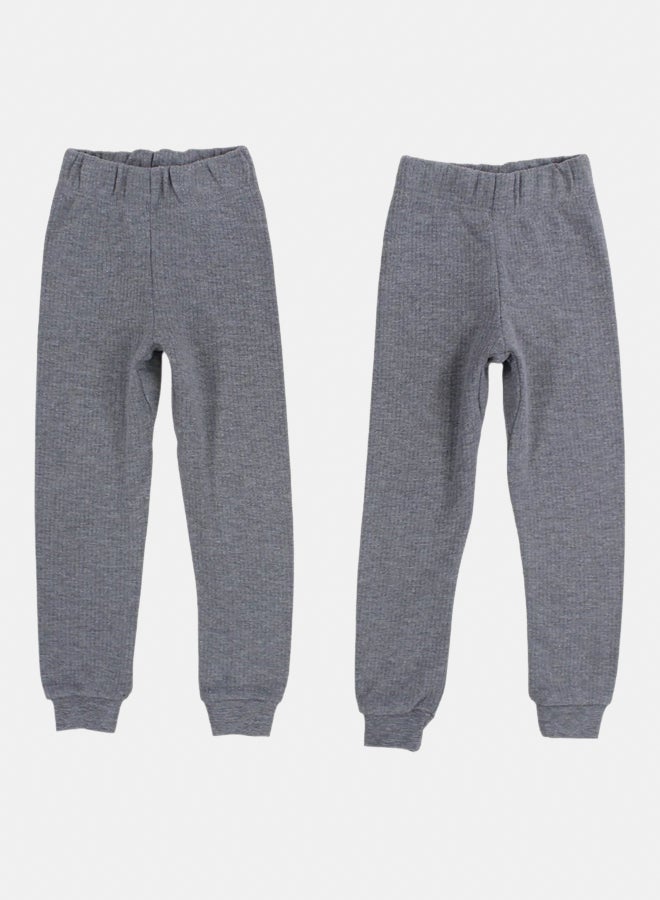 Our kids Pack of 2 – Kids Unisex Thermal Underpants Grey - Image 1