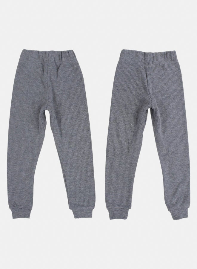 Our kids Pack of 2 – Kids Unisex Thermal Underpants Grey - Image 2