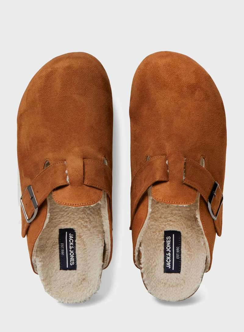 JACK & JONES Buckle Mule Slippers
