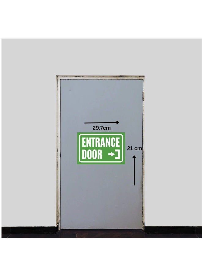 Entrance Door Sign Sticker A4 Size with Matt Lamination - Image 4
