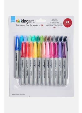 24 Pieces Permanent Fine Tip Markers Set , Grey Combo
