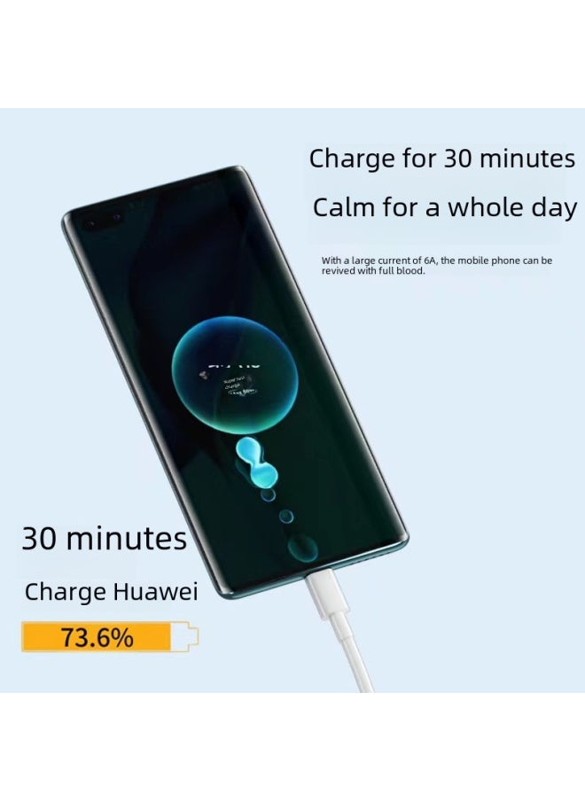 Generic Direct Supply 6A Mobile Phone Fast Charging Data Line 6A Super Fast Charging Line Flash Charging Line Supports Various Mobile Phone Interfaces-Color:White-Model:0.3 M 6A Fruit Fast Filling Line  - Image 4