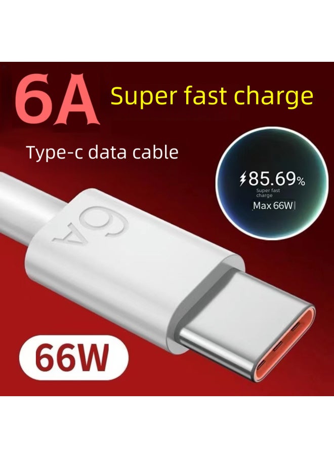 Generic Direct Supply 6A Mobile Phone Fast Charging Data Line 6A Super Fast Charging Line Flash Charging Line Supports Various Mobile Phone Interfaces-Color:White-Model:0.3 M 6A Fruit Fast Filling Line  - Image 2