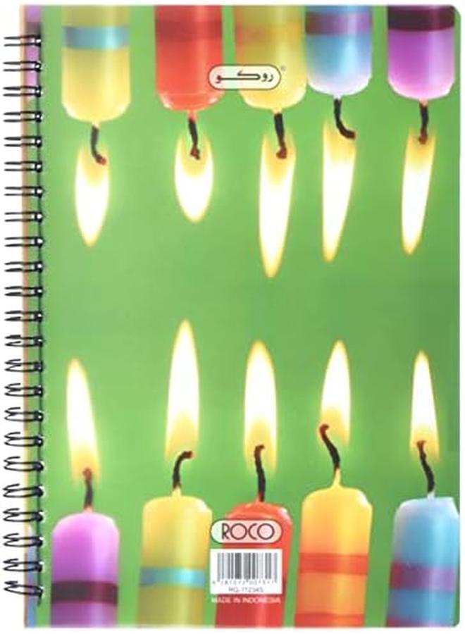 ROCO A5 200 Pages 100 Sheets Double Spiral Bound Square Ruled Notebook Multicolor - Image 2