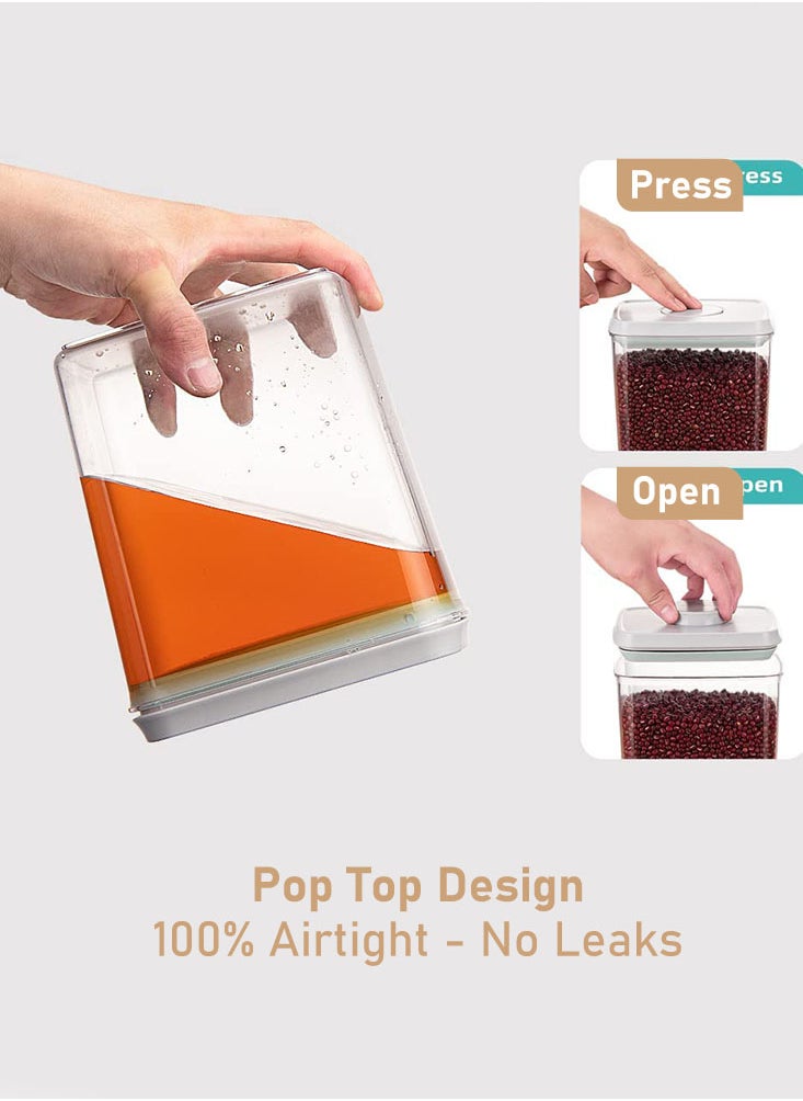 Perfii - 4 Pieces BPA-Free Airtight Storage Container Set, Transparent Canisters for Pantry Organization and Bulk Dry Food Storage - Image 1