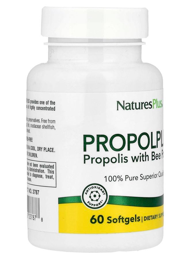NaturesPlus Propolplus Propolis with Bee Pollen 60 Softgels - Image 2
