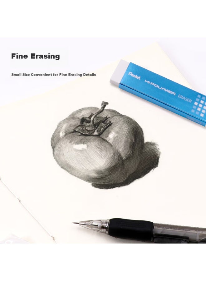 Pentel Ezee02 Exam Special Eraser Non-Pvc Highlight Detail Design Drawing Eraser Chewing Gum Shape (4-Pack) - Image 2