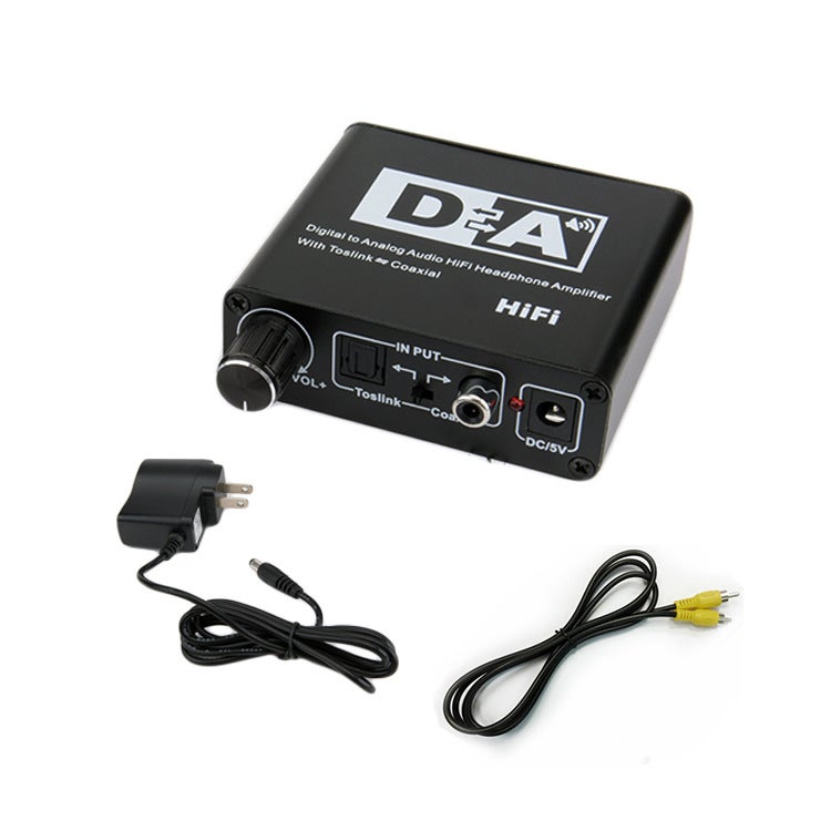 Digital To Analog Fiber Optic Converter Coaxial To 5.1 Channel Audio Decoder 3.5 Earphone Band Adjustment - Image 1