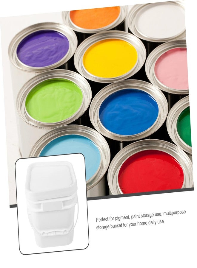 POPETPOP White Abs Paint Bucket with Lid and Handle Lightweight Multipurpose Storage Pail for Paint Water Oil Container for Art DIY and Outdoor Use - Image 4