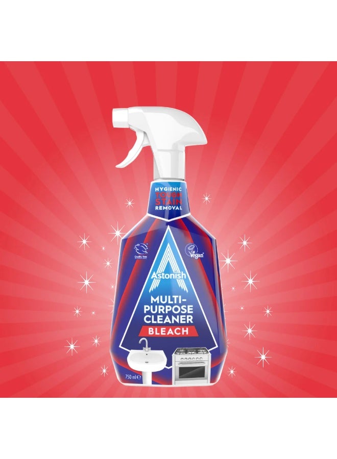 Multi-Purpose Bleach Cleaner Spray Removes Tough Stains 750ml