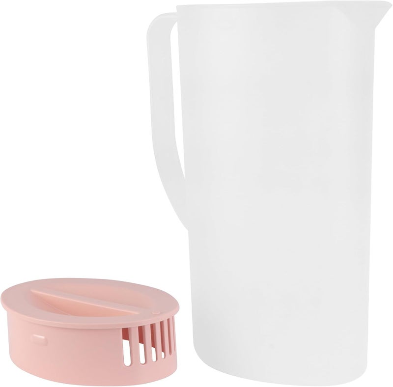 Large Capacity Heat-resistant Plastic Cold Water Bottle with Lid and Handle Juice Pitcher for Household Use Easy to Clean and Refill Lightweight Beverage Jug for Tea and Cold - Image 1