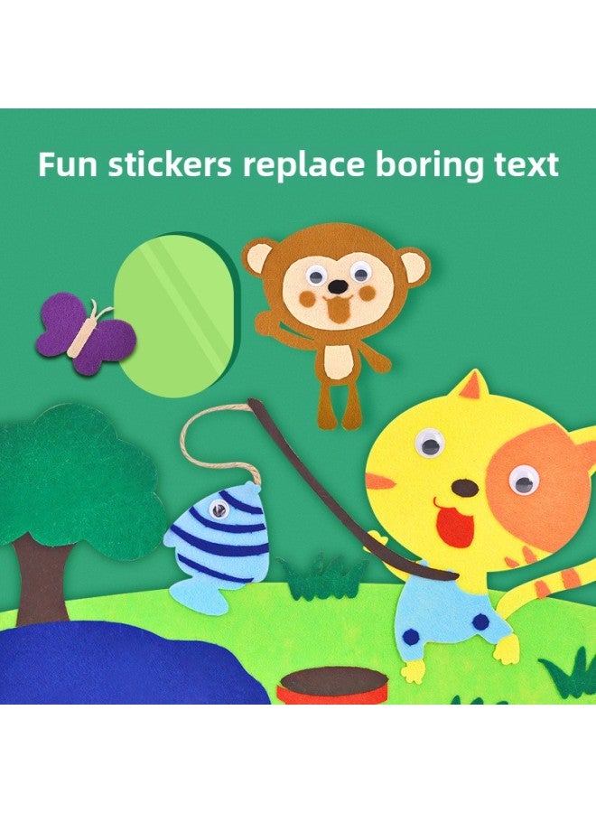 Children's Handmade Self-Made Picture Books Kindergarten Making Books Diy Material Bag For Early Education Parent-Child Story Books-Color:Greedy Caterpillar (2mm Thickened Opp Bag)  - Image 5