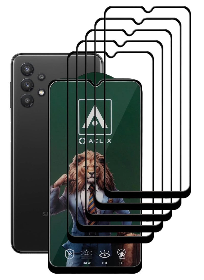 ACLIX 5 Pieces Antistatic ESD Dustproof Premium Quality High Definition Tempered Glass Screen Protector Designed For Samsung Galaxy A32 5G - Image 1