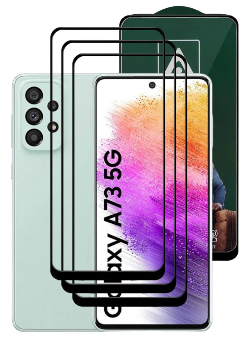 ACLIX 3 Pieces Antistatic ESD Dustproof Premium Quality High Definition Tempered Glass Screen Protector Designed For Samsung Galaxy A73 5G - Image 1