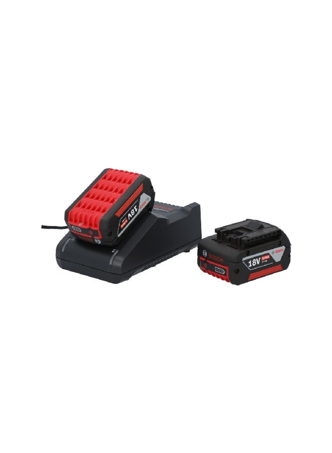 BOSCH 3-Piece 18V 2.0Ah Compact Battery Charger Set Black 10 x 20 x 27 cm JE1 600 A01 9S1 - Image 2