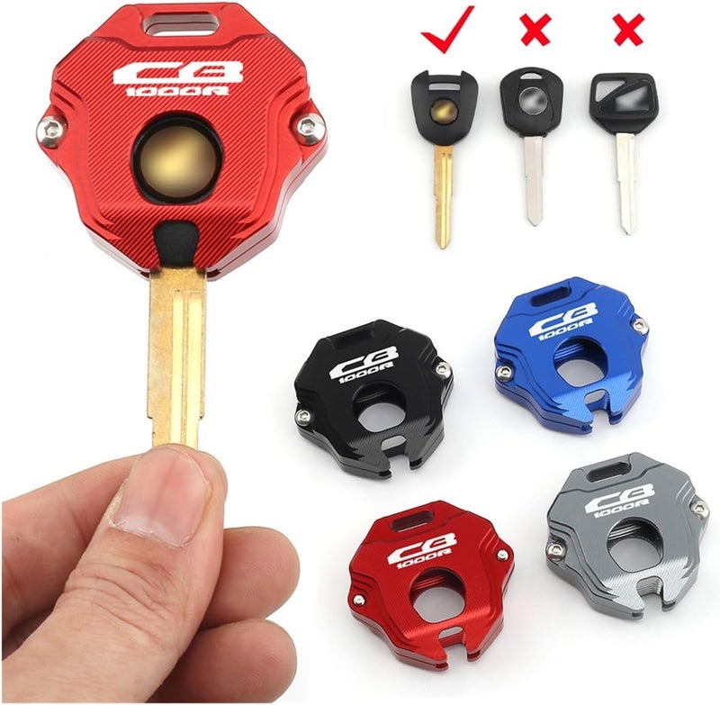 Compatible with CB1000R Motorcycle Accessories CNC Auminum Key Cover Case Shell Keychain Key Holder Protector(1 Set Titanium) - Image 2