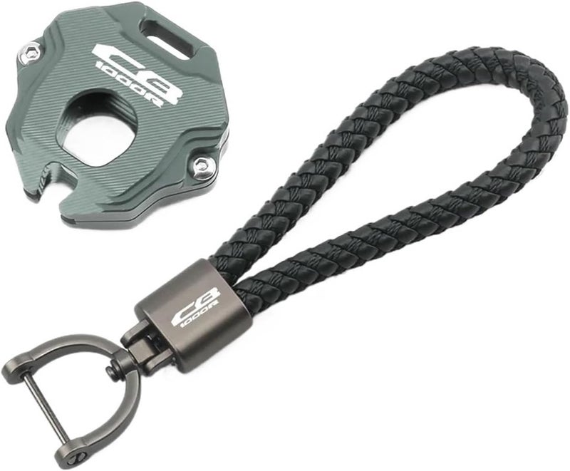 Compatible with CB1000R Motorcycle Accessories CNC Auminum Key Cover Case Shell Keychain Key Holder Protector(1 Set Titanium) - Image 1