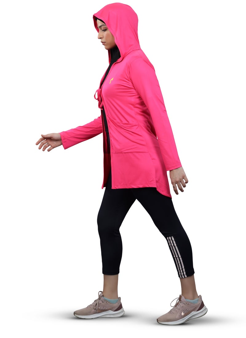 FLUSH - Women's Lightweight Full Sleeves Front Open Cardigans, Swimwear Coverup - Bathing Suit Cover up For Beach, Pool - Yoga Shirt With Pockets - Image 1