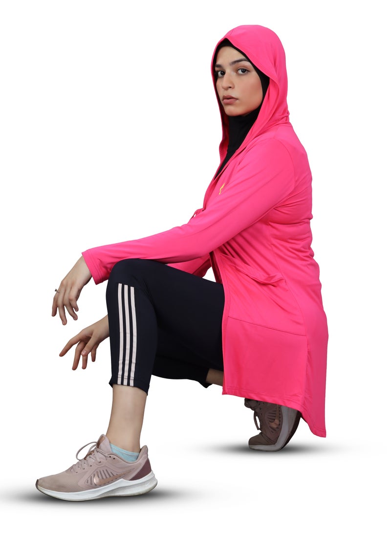 FLUSH - Women's Lightweight Full Sleeves Front Open Cardigans, Swimwear Coverup - Bathing Suit Cover up For Beach, Pool - Yoga Shirt With Pockets - Image 1