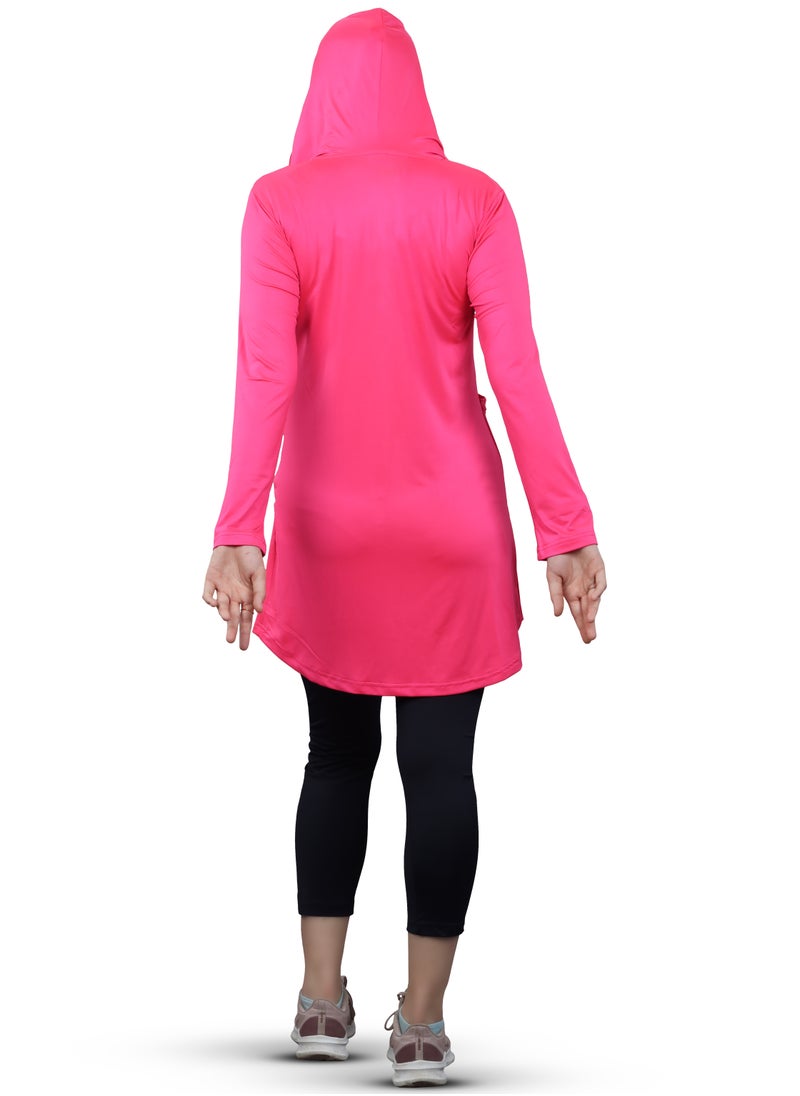 FLUSH - Women's Lightweight Full Sleeves Front Open Cardigans, Swimwear Coverup - Bathing Suit Cover up For Beach, Pool - Yoga Shirt With Pockets - Image 1