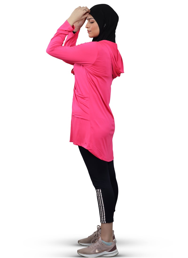 FLUSH - Women's Lightweight Full Sleeves Front Open Cardigans, Swimwear Coverup - Bathing Suit Cover up For Beach, Pool - Yoga Shirt With Pockets - Image 1
