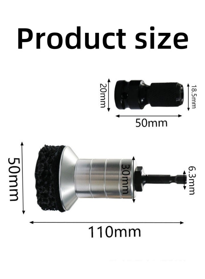Wheel Hub Cleaning Kit,Brake Hub Cleaning Kit Includes 6 Pads,Holder and Adapter,Fits Power Drill or 1/2" Impact Driven Wrenches - Image 2