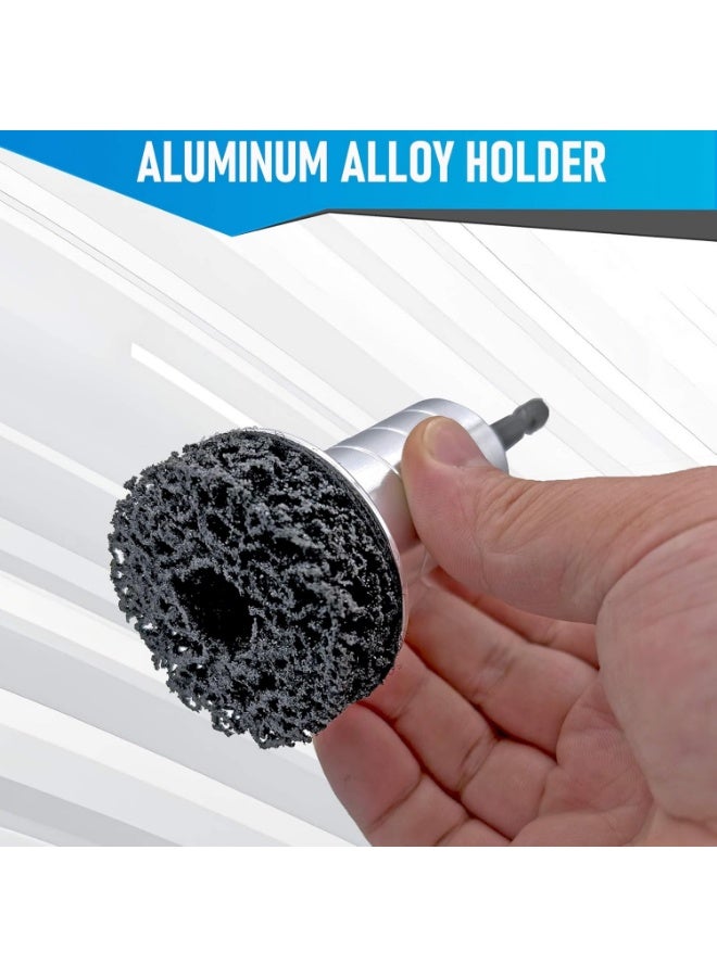 Wheel Hub Cleaning Kit,Brake Hub Cleaning Kit Includes 6 Pads,Holder and Adapter,Fits Power Drill or 1/2" Impact Driven Wrenches - Image 3