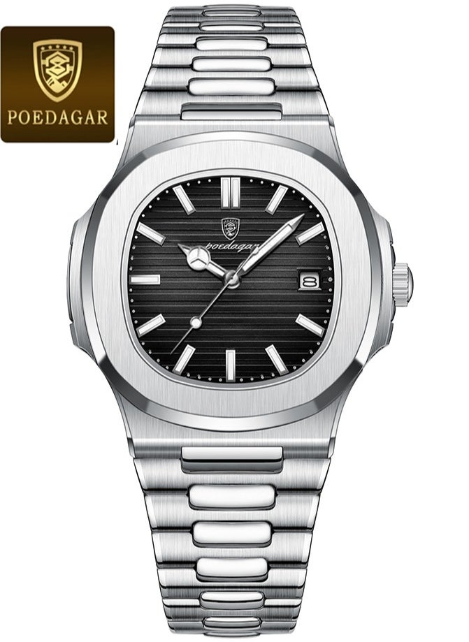 POEDAGAR Man Watch Waterproof Luminous Men's Watch Quartz-40.5mm  - Image 1