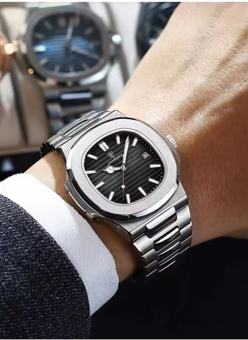 POEDAGAR Man Watch Waterproof Luminous Men's Watch Quartz-40.5mm  - Image 2