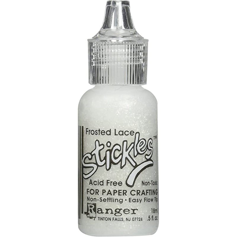 Ranger Stickles Glitter Glue 5oz Frosted Lace 3 x 1 x 1