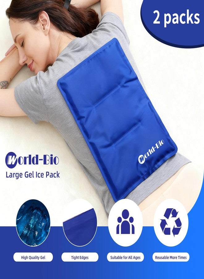 WORLD-BIO 2Packs Flexible Large Ice Pack for Injuries, Large Cold Compress - Image 2