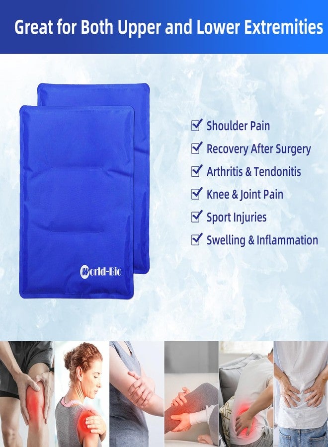 WORLD-BIO 2Packs Flexible Large Ice Pack for Injuries, Large Cold Compress - Image 4