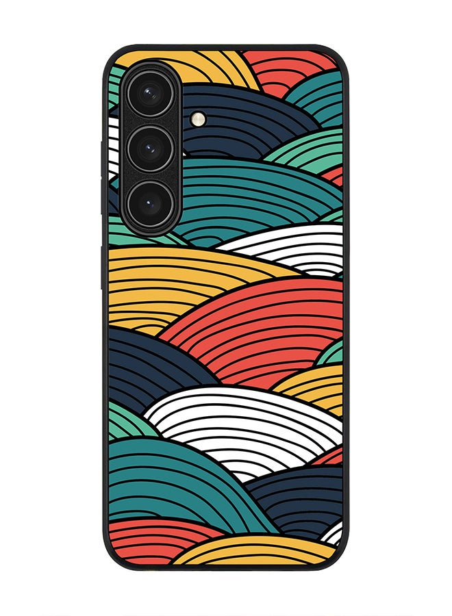 Stylizedd Rugged Black edge case for Samsung Galaxy S24 FE, Slim fit Soft Case Flexible Rubber Edges Anti Drop TPU Gel Thin Cover -  Woven Colors - Image 1