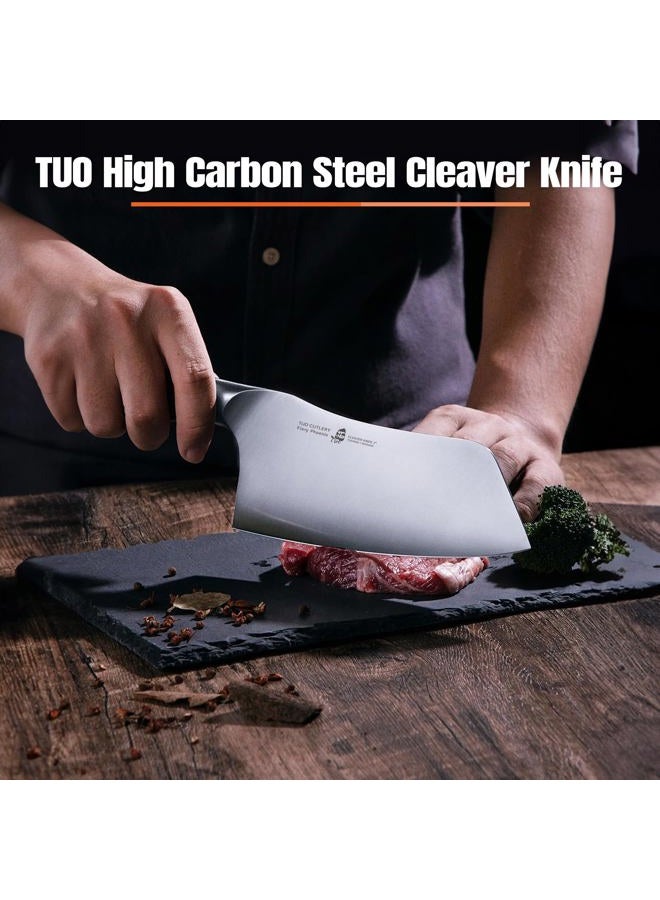 TUO Vegetable Cleaver knife - Chinese Chef's Knife - Stainless Steel Vegetable Meat Cleaver - Pakkawood Handle - Gift Box Included - 7 inch - Fiery Phoenix Series - Image 2