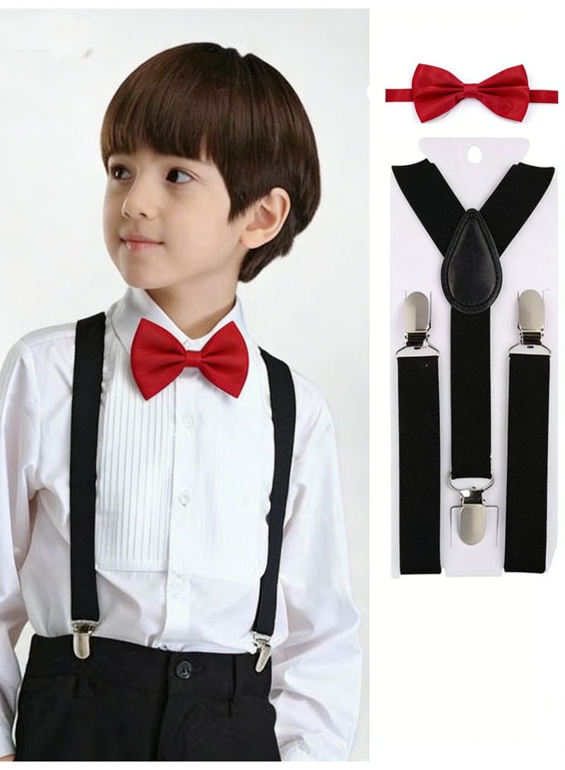 أطقم ربطات عنق وربطات عنق قابلة للتعديل للأطفال من عمر 6 أشهر إلى 13 سنة للأولاد والبنات - Image 3