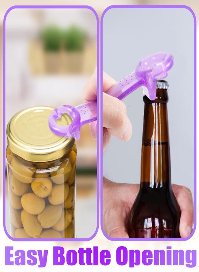 فتاحة برطمانات من قطعتين من FDKYOEK، فتاحة برطمانات بمفتاح، فتاحة أغطية برطمانات سهلة الإمساك للأيدي الضعيفة، فتاحة برطمانات بلاستيكية لكبار السن - Image 2