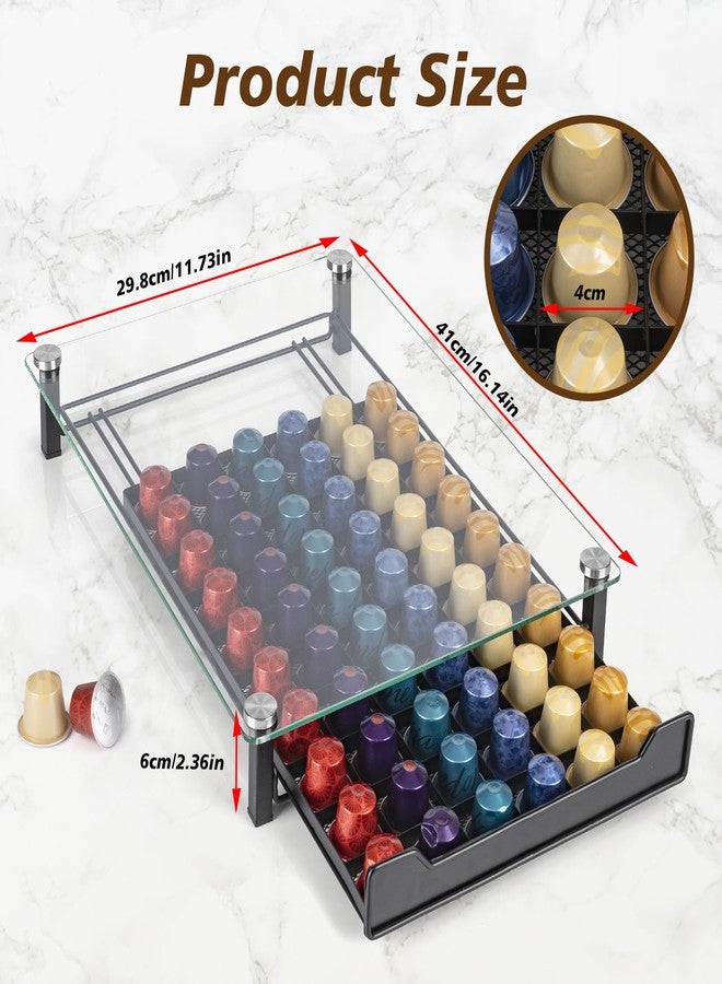 RECAPS Coffee Pod Holder Storage Small Pod Drawer Pods Holder Compatible with Nespresso Original Line Coffee Pods Kitchen Organizer Holds 60 Pods （NOT Compatible with Vertuoline） - Image 4