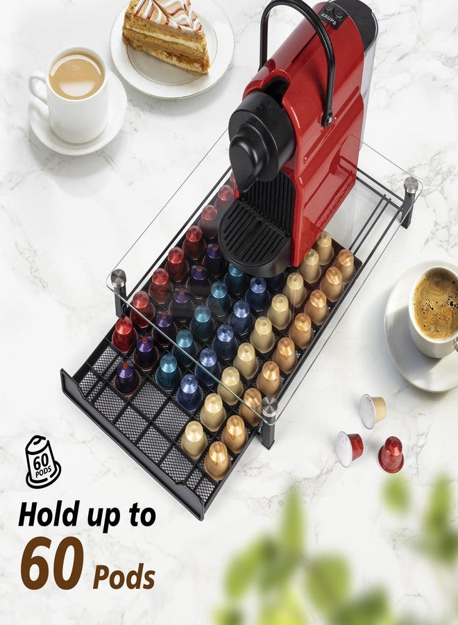 RECAPS Coffee Pod Holder Storage Small Pod Drawer Pods Holder Compatible with Nespresso Original Line Coffee Pods Kitchen Organizer Holds 60 Pods （NOT Compatible with Vertuoline） - Image 3