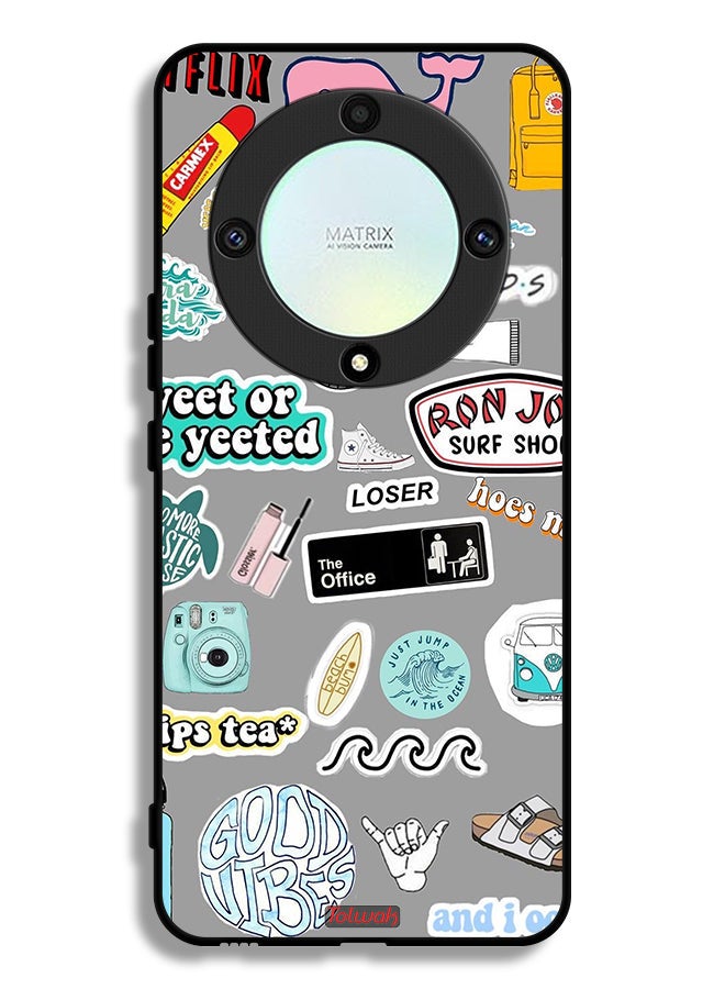 Tolwak Honor X9a Protective Case Cover Good Vibes Stickers - Image 1