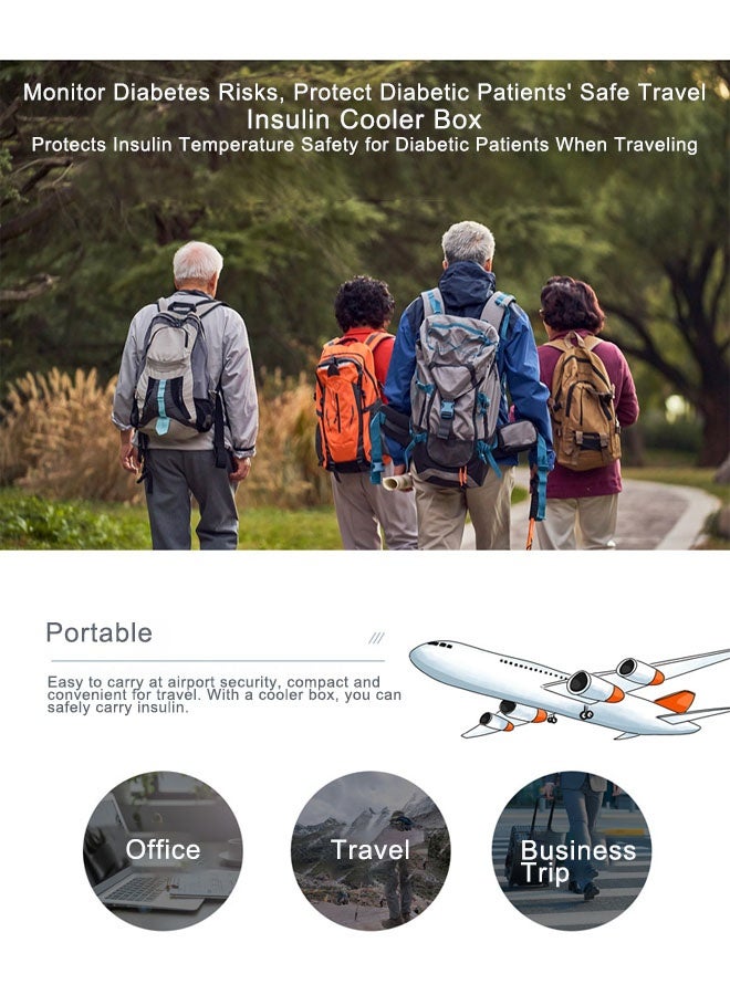 Leng Ke Insulin Cooling Travel Bag Portable Insulated Compact Lightweight Medical Cooler with Reusable Ice Packs for Daily Use Outdoor Trips - Image 5