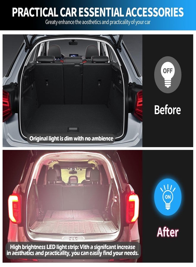 HOLDCY Car LED Strip Lights - Trunk Cargo Ambient Lighting, White 6000K, 118.11 inches Flexible Cuttable LED Light Strip, Easy Install, Waterproof, Universal Fit for Car Trunks, SUVs, and Vans - Image 2